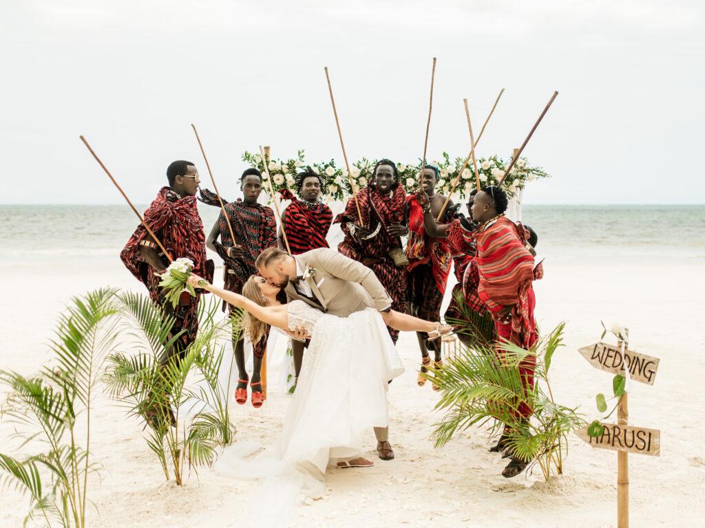 Ślub na Zanzibarze na plaży