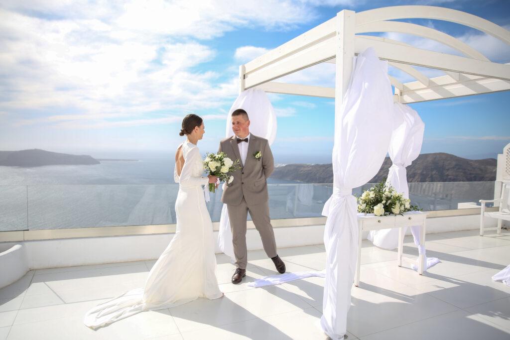 Ślub na Santorini Taras Andromeda