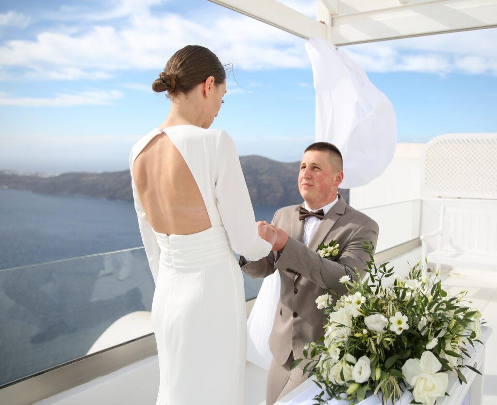 Ślub na Santorini 29 Ślub na Santorini Taras Andromeda