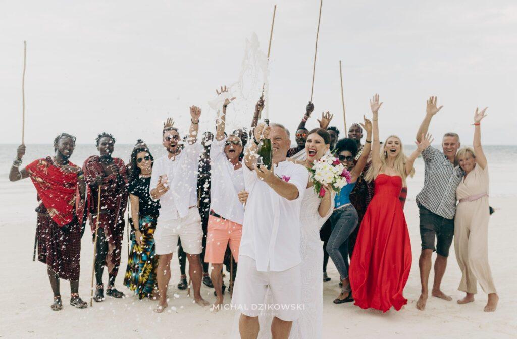 Ślub na Zanzibarze na plaży