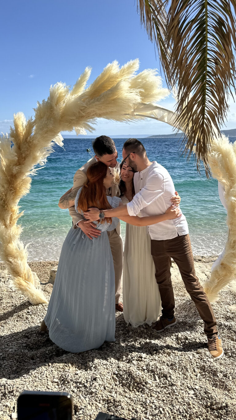 Ślub w Chorwacji na plaży w Brela