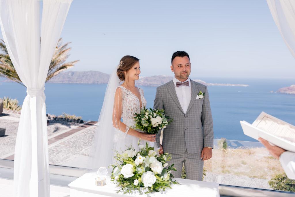Ślub na Santorini Taras Le Ciel