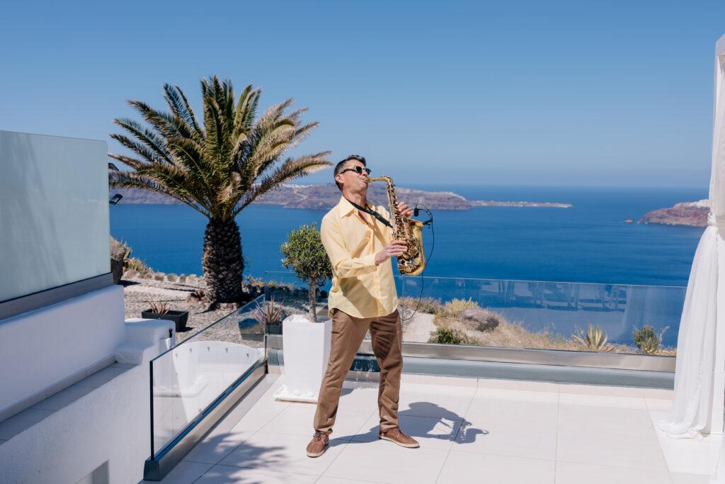 Ślub na Santorini Taras Le Ciel