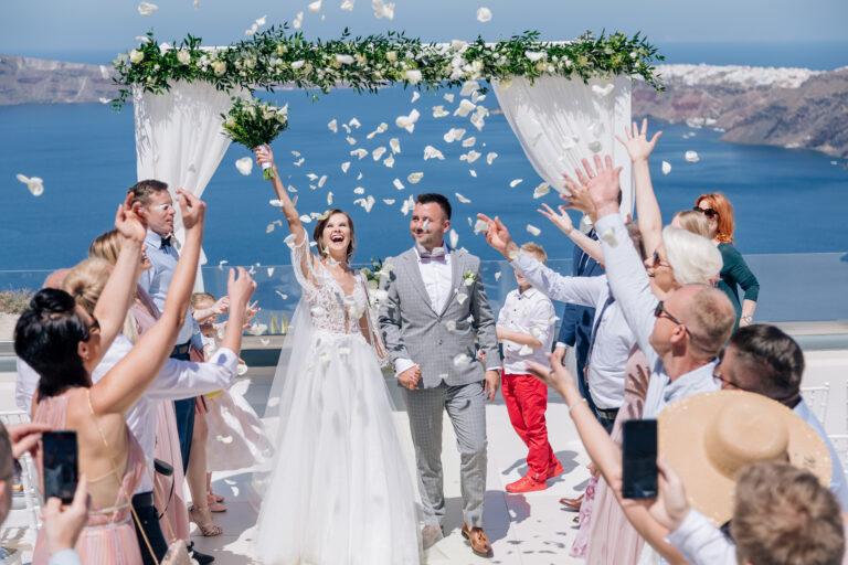 Ślub na Santorini Taras Le Ciel