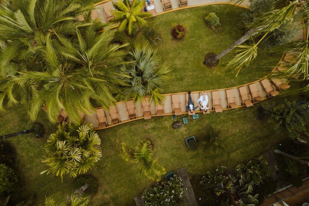 Ślub na Maderze w altance z widokiem na ocean