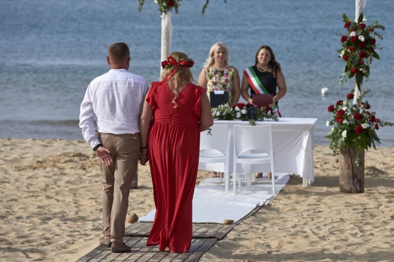 Ślub na Sycylii - ślub na plaży