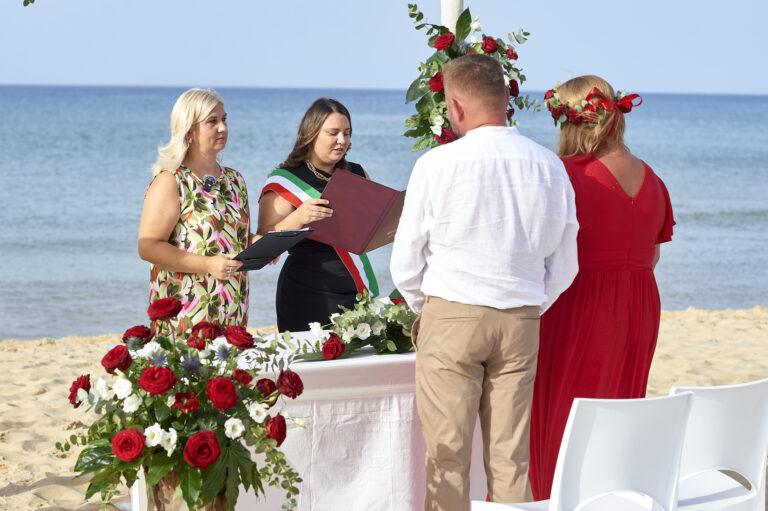 Ślub na Sycylii - ślub na plaży